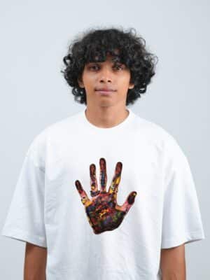 Color Palm Oversized Tee