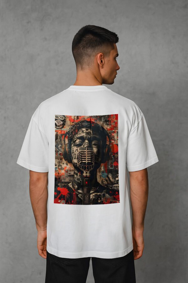 Mic Rebel Art Oversized Tee
