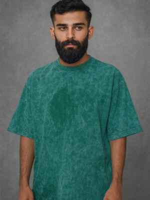 Oversized Plain Acid Wash Tee