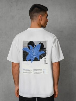 BLUE BLOOM FLOWER OVERSIZE T-SHIRT