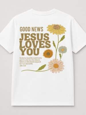Faith Blooms Half-Sleeve Tee
