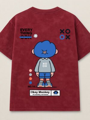 Playful Ape Graphic  Oversized Tee